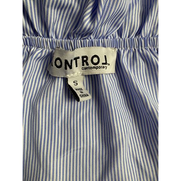Kontrol Anthropologie Women's Off-Shoulder Bell Sleeve Blue Blouse - Small - Picture 3 of 11